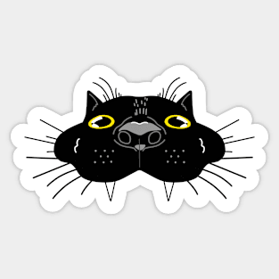 Black Cat I bite you because I love you Sticker